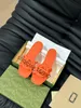 2024 mais recente designer de marca Sandals Sapatos femininos GunuineLeather High Sandals Classic Bottom Bottom Slip Slippers Box 35-42