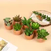 Decorative Flowers 1pc Mini Fake Succulent Bonsai Home Decor With Pots Desktop Ornaments Artificial Plant Garden Christmas