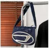 designer bag Evening Bags Fashion Women s Denim Blue Bag Ladies Outdoor Underarm Female One Shoulder Straddle Handbag 2024