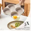 Pannor Egg Pan Omelette 4-Cup Nonstick stekspanna till frukost