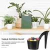 Fleurs décoratives 2 pcs petites plantes intérieures talons hauts pot de fleur pots de pépinière jardinières à la maison plantation