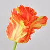 Decorative Flowers 1pc Lifelike Real Touch Artificial Parrot Tulip Silk 3d Colorful Fake Flower Bouquet For Wedding Decoration Pography Prop