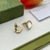 Orecchini per clip per crollo auricolare vintage orecchini classici orecchini di design di lusso lettera g fascia d'oro oro in argento taccuino a cervello per le donne gioielli per feste di nozze