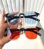 One Piece Candy Color Blue Square Sunglasses for Women 2021 Luxury designer Black Sun Glasses Female Big Shades Bulk 20PCS fast sh1081907