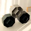 Garrafas de armazenamento Ferramenta cosmética Tanque de ferro forjado Caixa octogonal Organizador multifuncional portador de caneta