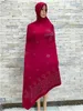 Vêtements ethniques 2023DUBAI NOUVEAU ÉCRONNEMENT DE COTTON DE COTON SOft Soft Kashkha Hijab pour les femmes musulmanes africaines Priez de grands châles enroulés HB277 T240510