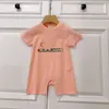 Kids Jumpsuit Luxury Designer Brand Baby Rompers Newborn Sunmer Pink Blue Cotton Bodys Filles garçons Bodys pour bébés pour bébés
