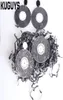 Kuguys Round Vintage Records Boucles d'oreilles enracinement pour femmes bijoux de mode en acrylique Custom Drop Brings Girl039S Gift3497040