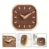 Horloges murales horloge de table en bois mignon watch électronique en noyer noir en bois massif petit bureau au chevet silencieux