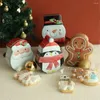 Wrap regalo 2024 Merry Christmas Iron Candy Cookies Boxes Decorations for Home Anno di Natale Ornamenti scatole