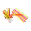 Disposable Cups Straws UPKOCH 50pcs Spoon Dual Use Flexible Drinking For Sundaes ( Assorted Color )