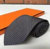 Ssyy New Men Ties Ties Fashion Designer Ties for Men Necktie Plaid Letter H Stripes Business Luxury Leisure Silk Cravat con scatola