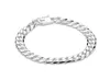 Catena laterale da 8 mm Catena manuale Moneta maschile Sterling Sterling Bracciale placcato uomini e donne Bracciale d'argento SPB227263Z99837549870639