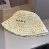 Designer Bucket Hat Luxury Straw Hat Women Letter Woven Hat Luxury M Sunhat Summer Beach Cap Crochet Hat Brand Sun Hat Outdoor Casual Caps