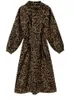 Vestes pour femmes imprimées léopard longues femmes 2024 printemps d'été lâches vintage manteaux mode causale y2k zipper up