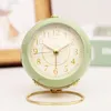 Table Clocks Light Alarm Clock With Night Silent For Bedroom Decoration Small Quartz Circular Morning Office Desk Children