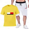 Designers Suisses de survêtement masculins T-shirt et short en deux pièces SweaterShirts Fashion Mens Vêtements Womens Jogger Ensemble d'été Summer de haute qualité à manches courtes à manches courtes