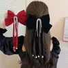 Hair Clips Bow Rhinestone Clip For Women Sweet Design Sense Bowknot Headwear Commuter Black Red Accessories Wholesale Gifts