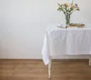 Table en tissu lin simple couleur solide multicolore