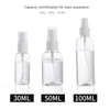 Bottiglie di stoccaggio 30/50/100 ml Travel Relaceble Trasparente Plastica Atomizzatore Svuoto Svuota Mini Mini Spray Bottone Cosmetico Contenitore 1PCS 1PCS