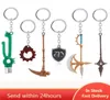 Keychains Japan Anime The Seven Deadly Sins Escanor Nanatsu No Taizai Divine Axe Rhitta Keyring Key Holder Jewelry Gift Men1771763