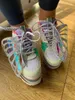 Casual Shoes Spring Thick Soled Women Fashion Sequin Mixed Color Chunky Sneakers High Platform Heels Luxury Designer Brand 2024