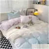 Bedding Sets Style Set Four-Piece Gradient Color Sheet Case Duvet Er Twin Fl Super Size Drop Delivery Home Garden Textiles Supplies Dhhse