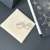 Boucles d'oreilles C-Letter Charm Crystal Designer Boucles d'oreilles 18k Gold Bijoux Fine Classic Senior Young People Couple d'anniversaire Cadeaux A1352