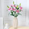 Fleurs décoratives 1pc Lily succursale (exclusion des bouteilles) Business Office bureau de bureau de bureau