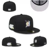 Chapeaux ajustés décontractés designer de concepteur de baseball bouchons de football lettre broderie coton toutes les équipes logo sport mondial patchés tailles de chapeaux fermés complets d-1