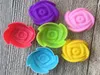 Baking Moulds 1000pcs/lot Fast 5CM Rose Flower Cake Mold Pudding Grade Silicone Cupcake Mould Random Colors