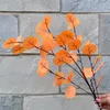 Flores decorativas Planta artificial Realista Interior al aire libre Eucalipto Hojas Venas de color natural Mantenimiento Fácil durante 3 años resistente a los rayos UV