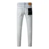 Designer Jeans hommes jeans noirs déchirés marque violette skinny luxe jean pantalon vintage blanc denim streetwear slim fit