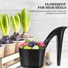 Flores decorativas 2pcs Flowerpot Alto salto em forma de pátio Pátio Indoor Sapato externo forma de berçário Planter suculento