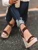Wenyujh verão Ultra High Wedges Heel Fashion Aberto da plataforma do dedo do pé elevador feminino Sandals Sapatos Plus Size Bombas 2019 Y1907044924132