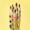 Pencils 10 pieces/batch DIY cute professional colored pencils colored pencils wooden rainbow colored pencils for painting sets colored children d240510