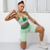 Set attivi set sport set pantaloncini fitness reggiseno palestra per donne 2024 abiti da yoga da donna da 2 pezzi