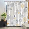 Rideaux de douche rideaux géométriques modernes cercle de style bohème simple abstrait rabustré de salle de bain en tissu polyester coloré décor