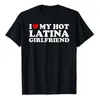 Ich liebe meine Latina-Freundin Ich liebe mein Latina GF T-Shirt passung Paar Valentines Tee Tops Kurzarmblusen Geschenke 240429