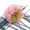 Decoratieve bloemen 10/20/30 stks 40 cm kunstmatige donkergroene bloem stengel Diy bloemen materiaal handgemaakte draad accessoies voor trouwhuis