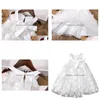 Robes de fille Girls Children 3D Butterfly Soice Robe 2023 Fashion Summer bébé fille blanche Princesse sans manches Dressl2404 Drop D Dhd75