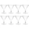 Tasses jetables pailles 8 pcs martini verres en plastique verre viol en plastique boits de gobelets mini whisky