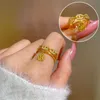 Anello ad anello aperto anelli anelli anelli di dito in oro regolabile ad anello classico ad anello classico designer gioielleria femmina femmina di matrimonio regalo digatto anello diamantato