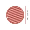 Table Mats Round Silicone Mat Cup Food Grade Placemat Non-slip Heat-resistant Pad Kitchen Accessories Gadgets