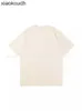 RHUDE High End Designer T-shirts para verão Novo Horse Sunset Print Trendy T-shirt High Street Mens e Mangas Curtas com Rótulos Originais 1: 1