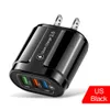 Universal Smart Quick Ladegeräte QC3.0 EU US Wall Ladegerät Adapter für iPhone 7 8 x 11 12 13 14 Samsung Android Phone mp3 PC