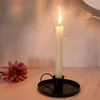 Candle Holders 2Pcs Tea Cup Shape Iron Candlestick Home Indoor Decorative Vintage Holder For Wedding Table Decor Desktop Accessories
