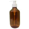 Dispensador de sabão líquido 1pc garrafa de plástico de 300 ml de shampoo ombro redondo ombro tawny transparente lasa de lavagem corporal