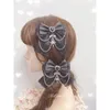 Handgjort hårtillbehör för kvinnor Bow Hair Pins and Clips Love Heart Hair Clip Side Clip Mine Gotic Dark Hair Bands for Girls 240509