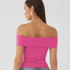 Women's T Shirt sexy Tees Spring/Summer Y2K Women's New One Shoulder Pure Desire Sweet Spicy Top Spicy Girl Slimming Solid Color T-shirt for Outer Wear tops